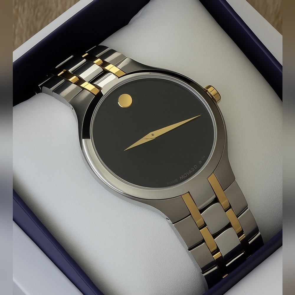 CYBER MONDAY⌚️Men's Movado Swiss Museum Classic Two-Tone Watch Christmas⌚️